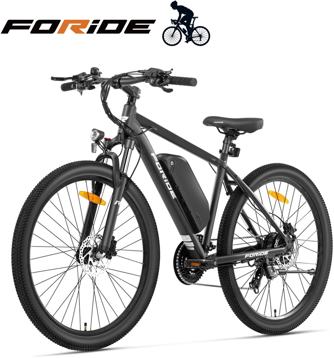 Foride Xtremer 2 elektrische fiets, 250W motor, 36V 15,6Ah accu, 29**2,35 inch banden, maximale snelheid 25 km/u, maximaal bereik 120 km, hydraulische schijfrem, vergrendelbare verende voorvork, Shimano 24-speed - Foride - €699,00