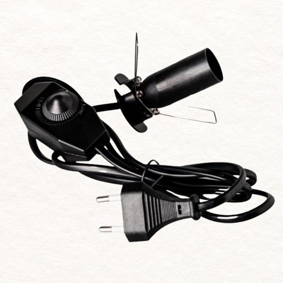 Interrupteur à intensité variable E14 avec câble – Pour lampe de sel de Himalaya – Avec variateur – Longueur : 1,5 m