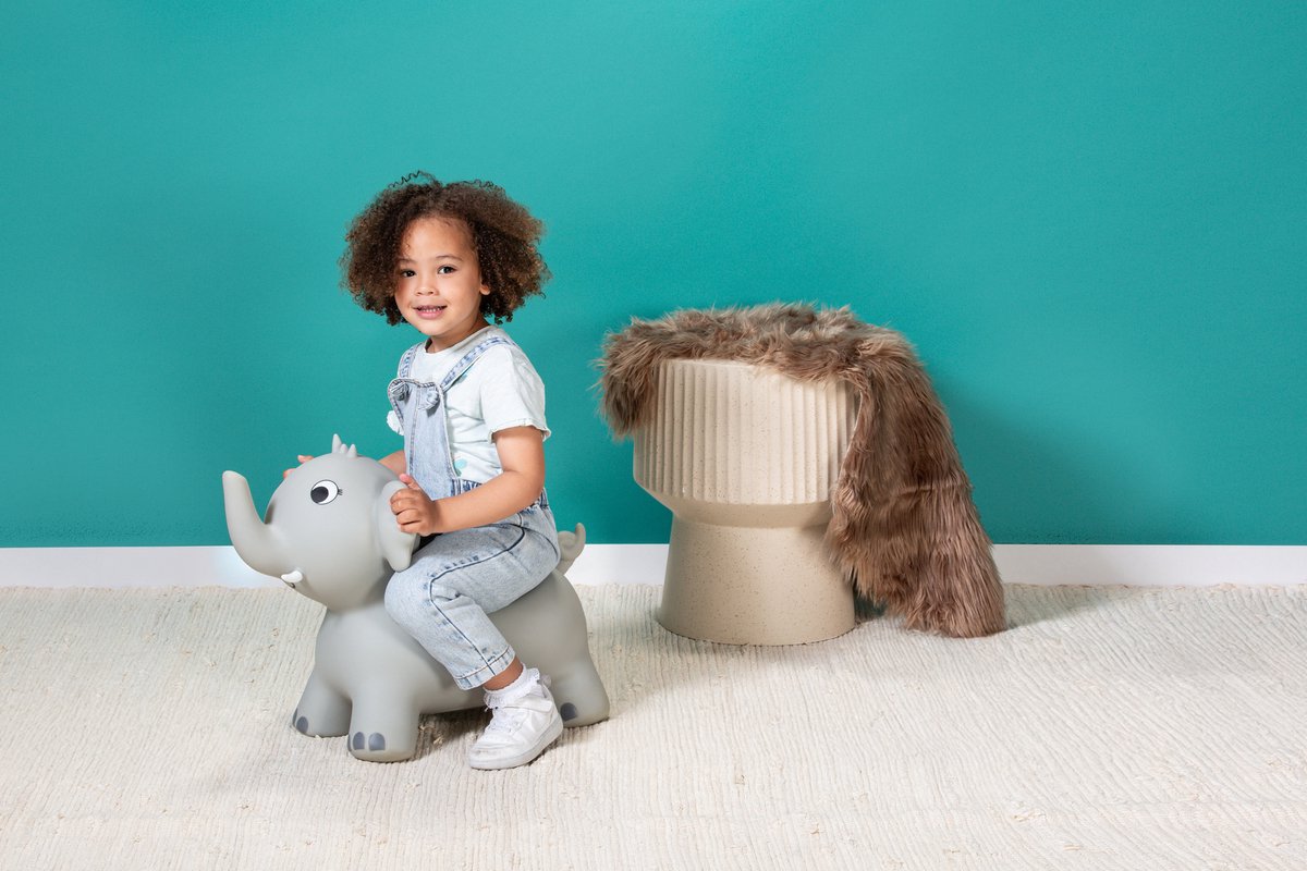BS Toys Springdier Olifant GA525 – Opblaasbaar Springdier + Pomp — afbeelding 3