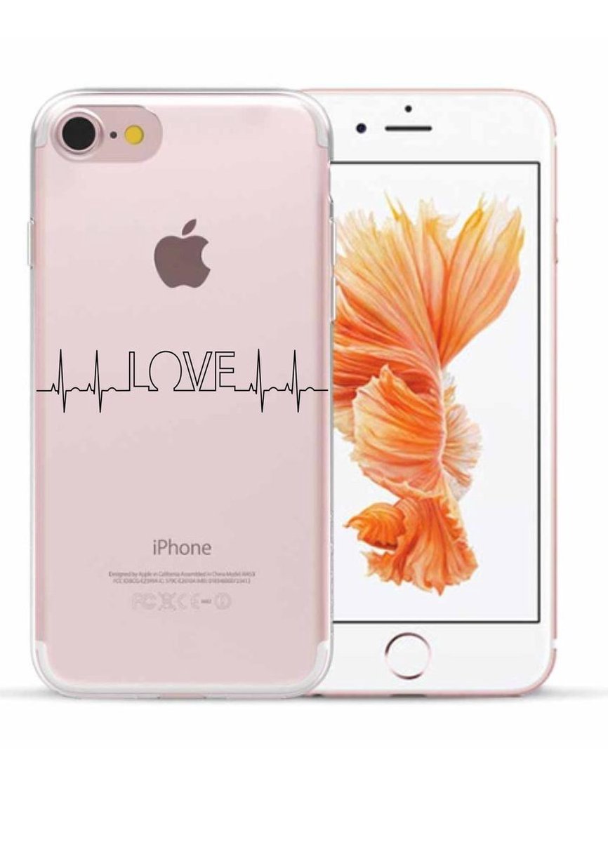 Apple Iphone 7 / 8 / SE2020 / SE2022 siliconen cover hoesje love ritme