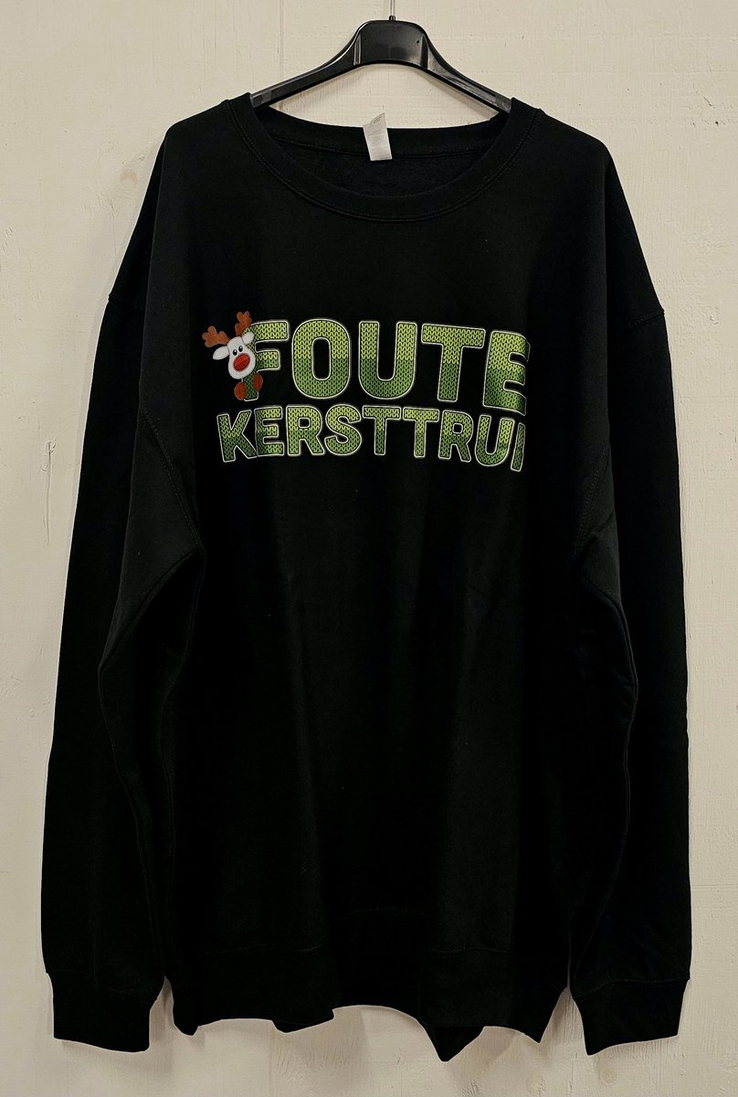 Rendier - Foute Kersttrui - Kerstcadeau - Dames / Heren / Unisex Kleding - Grappige Kerst Outfit - Sweater - Zwart - Maat 4XL