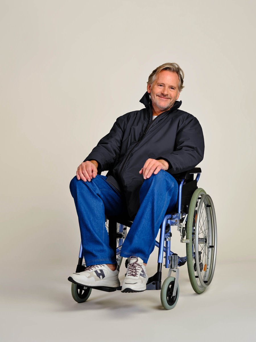 Rolstoeljas winter | Rolstoeljassen & Rolstoelponcho's | Aangepaste jas rolstoel | Donkerblauw | XL