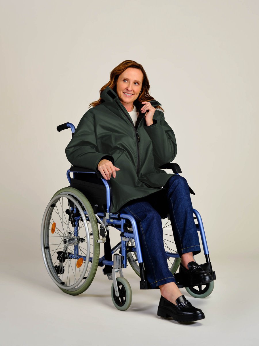 Rolstoeljas winter | Rolstoeljassen & Rolstoelponcho's | Aangepaste jas rolstoel | Groen | S