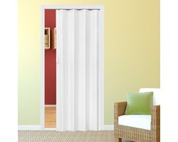 tectake® Vouwdeur Harmonicadeur Vouwwand - met Schuifhandgreep – Waterbestendig en Plaatsbesparend – 80 x 203 cm – Op Maat Snijdbaar en Met Magneetsluiting