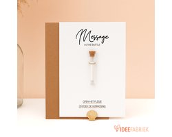 Ideefabriek - Message in the Bottle - Zwangerschap Aankondiging - Getuigen vragen huwelijk - Ceremoniemeester vragen - Tegoedbon - Peter vragen - Meter vragen - A5 - 1 stuk met envelop