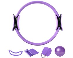 Pilates Ring - Weerstandsbanden - Pilates bal - Yoga ring set - Accessoires voor Thuisgymnastiek - Ideaal voor fitness en flexibiliteitsoefeningen - Complete Lichaamsverstevigingsset - 5pcs