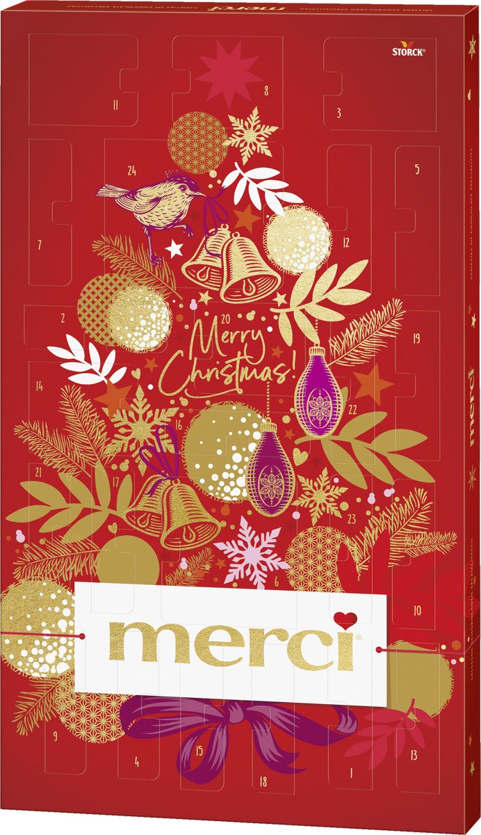 Merci Adventskalender – Chocolade - Verrassing: 2 designs - Adventkalender - Cadeau - 2025 - Kerst - Sint – foto 6