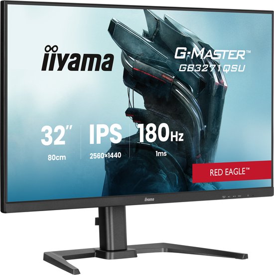 iiyama G-Master GB3271QSU-B2 Red Eagle - 32 inch - QHD - IPS - 180 Hz - Verstelbaar