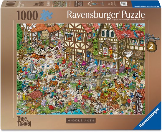 Ravensburger Ray's Comic Series - Time Travel 2 - Middle Ages - 1000 stukjes Legpuzzel