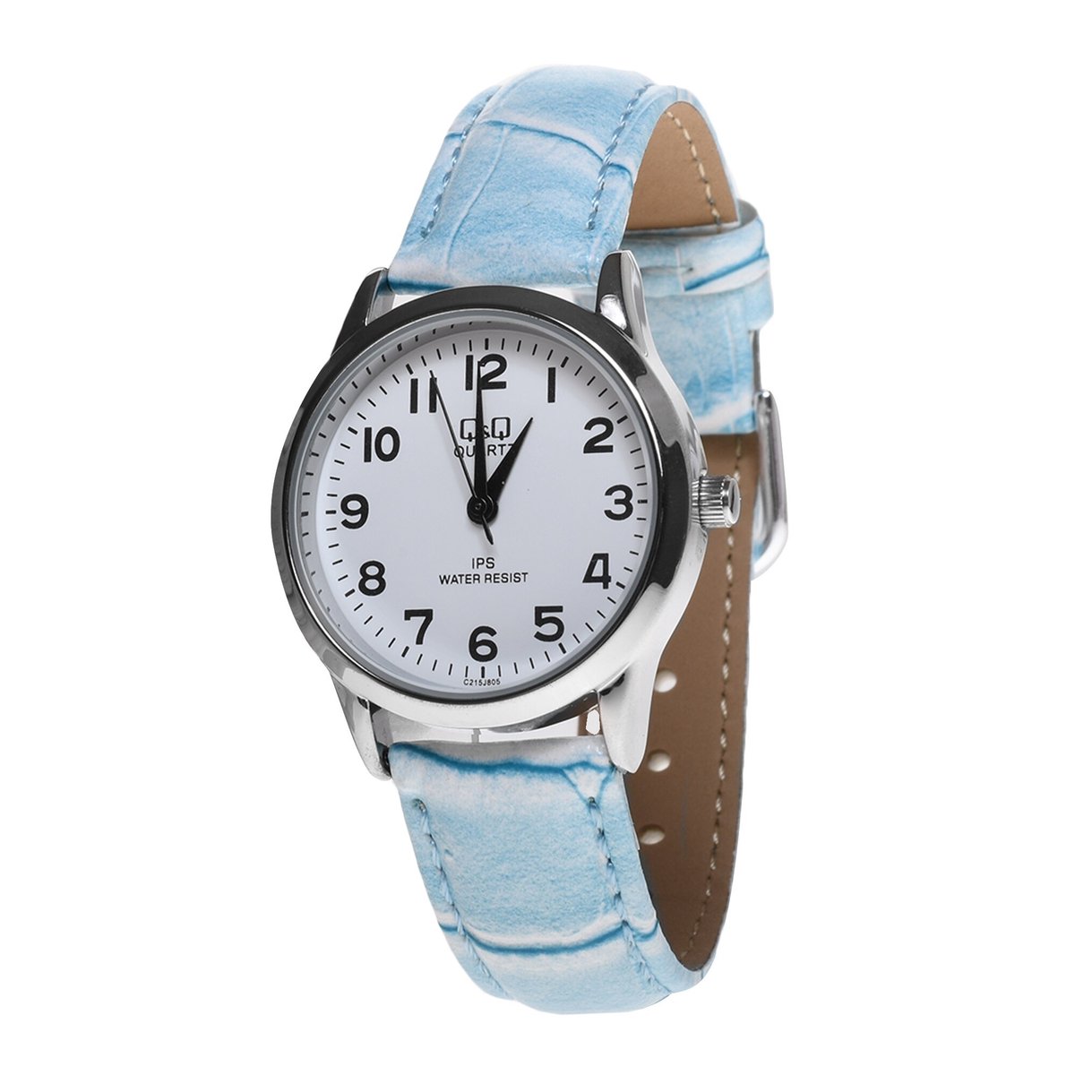 Leuke horloge met blauw band -van het merk QQ -C215J805Y