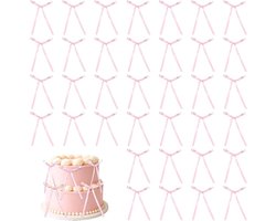 Brenzoos - 36-delige decoratie set voor verjaardag, bruiloft en meer Versier je taart en feestlocatie met strik cupcake toppers, strik linten en andere feestartikelen - 59 × 472 inch.