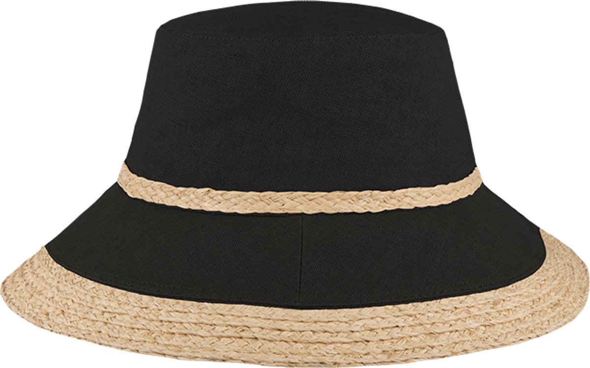 Charlie - Polyester strandhoed - Zwart