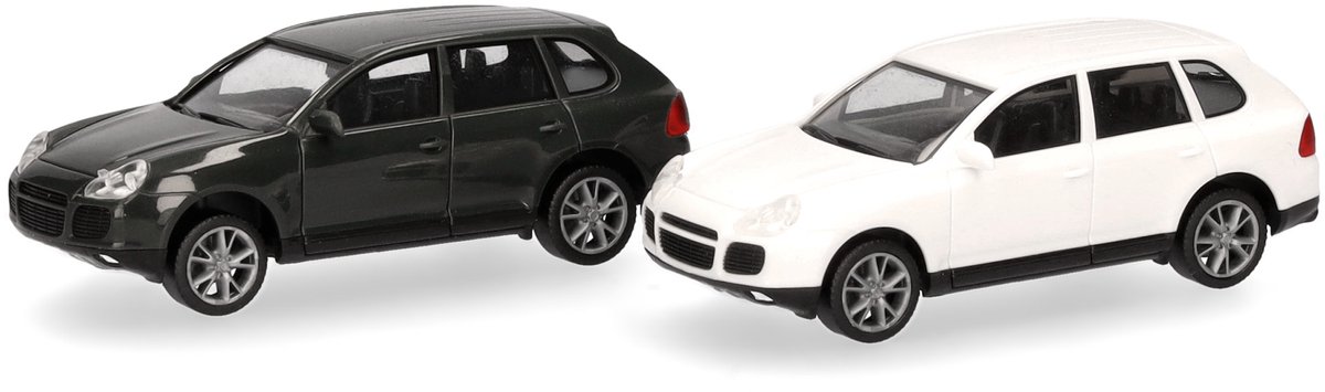 Porsche Cayenne Turbo, Groen / Wit (Minikit 2 St.)