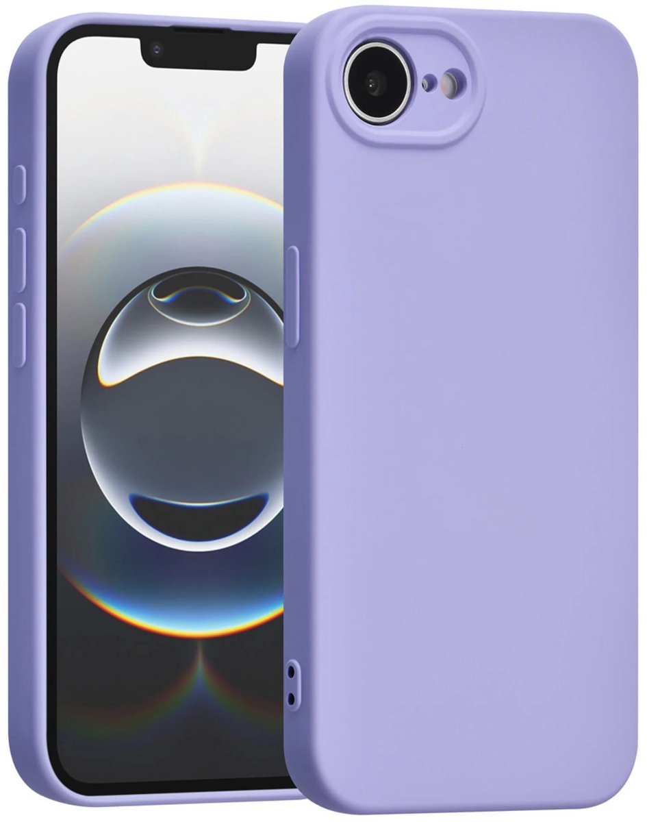 Shockproof Backcover - Liquid Silicone Soft Hoesje - Geschikt voor: Apple iPhone 16E - Lila