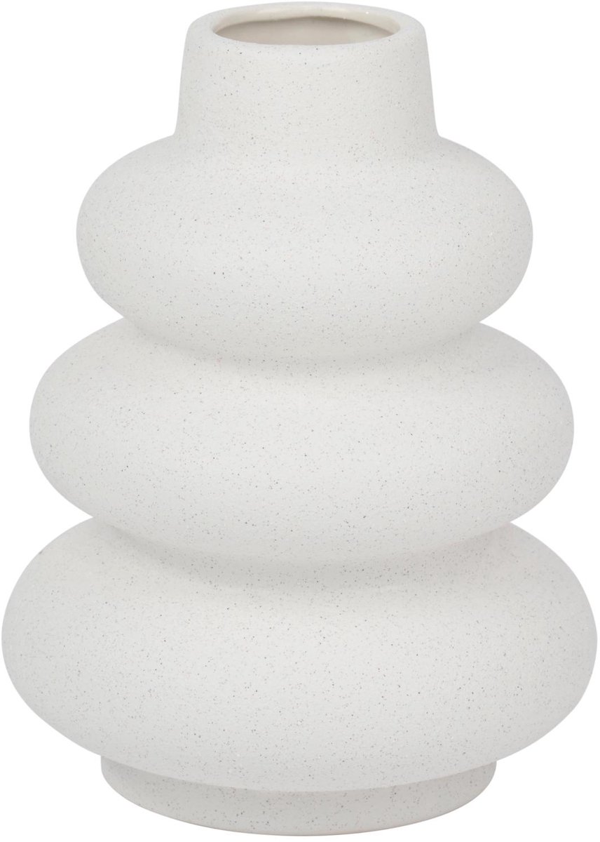 Arti Casa Vaas Licht Modern Design - Decoratieve Vaas voor Bloemen en Interieur - Ronde Vaas met Organische Vorm - Ø14.5 x 19 cm