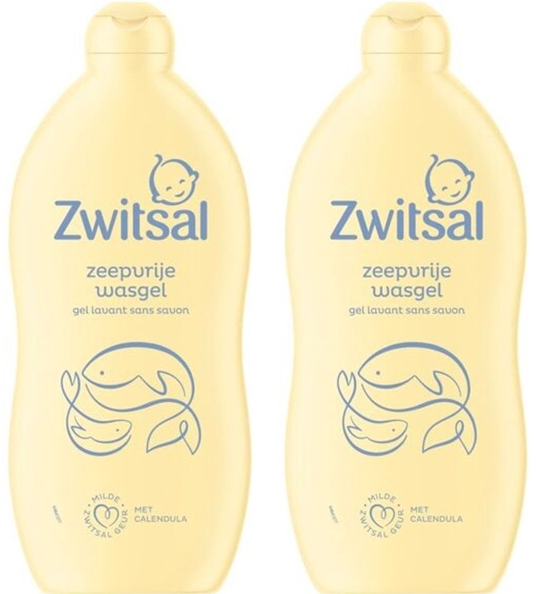 Zwitsal Zeepvrije Wasgel - Baby - helpt de natuurlijke huidbarrière te beschermen - 2 x 700 ml