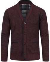 ALLTHEMEN Heren Gebreide Vest - Klassieke Knopen - L