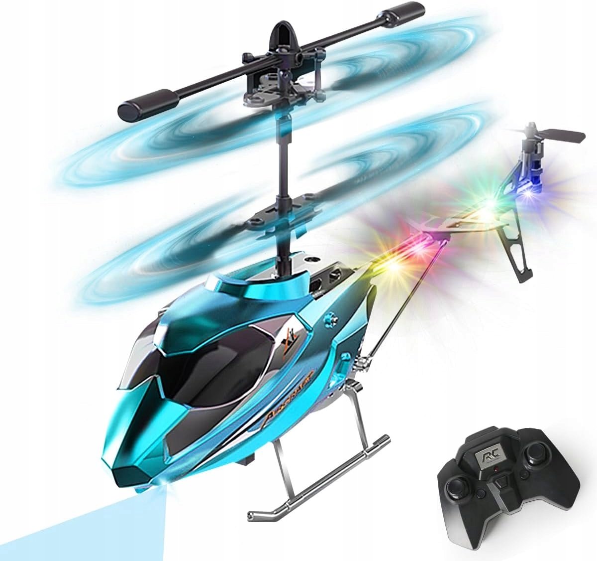 Afstandsbediening Helikopter Speelgoed - Blauw - met 2,4GHz Afstandsbediening - Hoogtebehoud Functie - Starten/Landen met één Druk op de Knop - Hoogtebehoud en Anti-Interferentie Functies - Ideaal Vrijetijdsspeelgoed