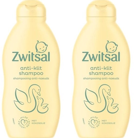 Zwitsal Anti-Klit Shampoo - Baby - prikt niet in de oogjes en helpt het babyhuidje te beschermen - 2 x 200 ml