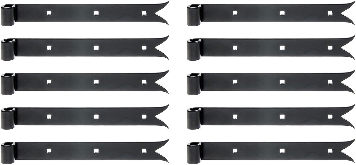 Alberts 862756 heng | in verschillende uitvoeringen | zwart | rol Ø14 mm | afmetingen 300 x 35 mm | Set van 10