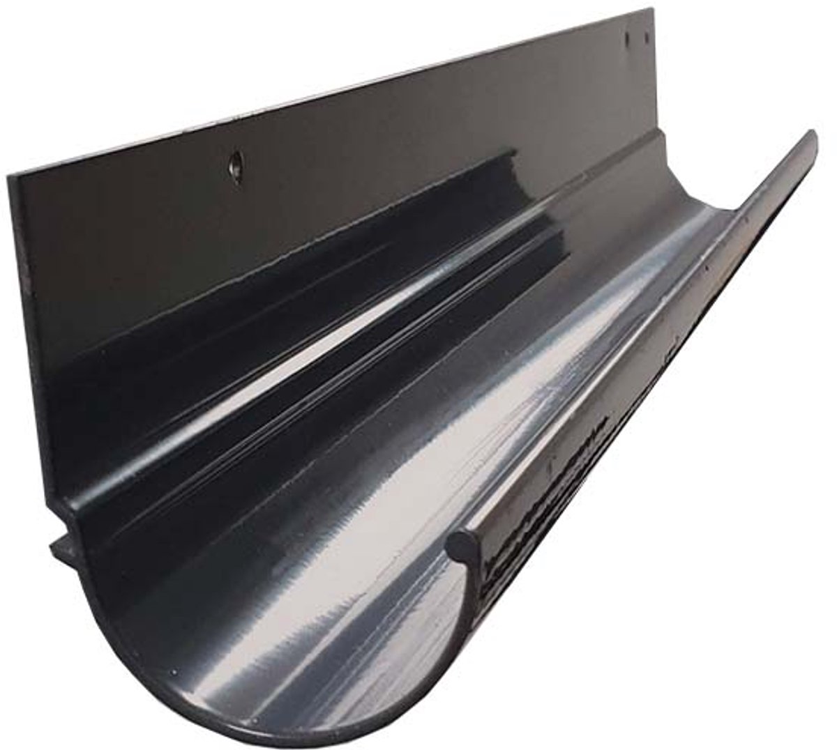Renoplast® R50 aluminium dakgoten | 200cm grafiet halfrond | Regengoot Dakafvoer Profielen van plaatstaal | Tuinhuisje Carport Terras Balkon plug-in kanaal