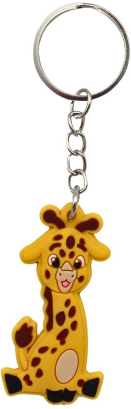 Porte-clés Bébé girafe - Girafe du zoo - Animaux sauvages mignons - Porte-clés, clé et accessoire de sac | Cadeau pour Enfants et Adultes