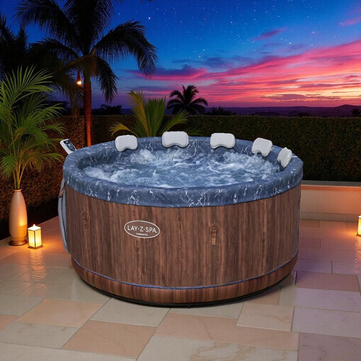 Luxe Opblaasbare Jacuzzi 5-7 Personen - 180 AirJets, - afbeelding 2
