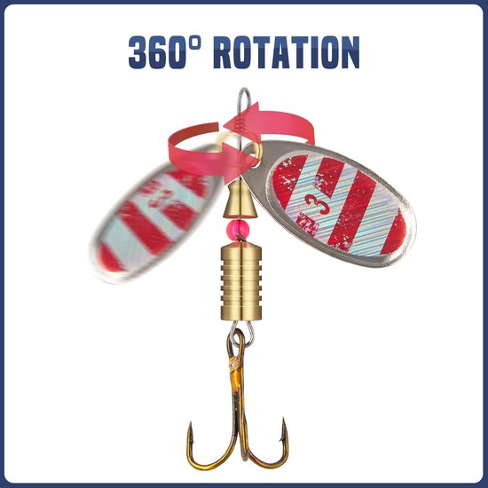Rooster Tail Fish Bait - Inline Spinner Bait Set voor Forel, Baars en Zalm - Geschikt voor Zoetwater, Beken en Stroomversnellingen van Yakima Bait — afbeelding 2