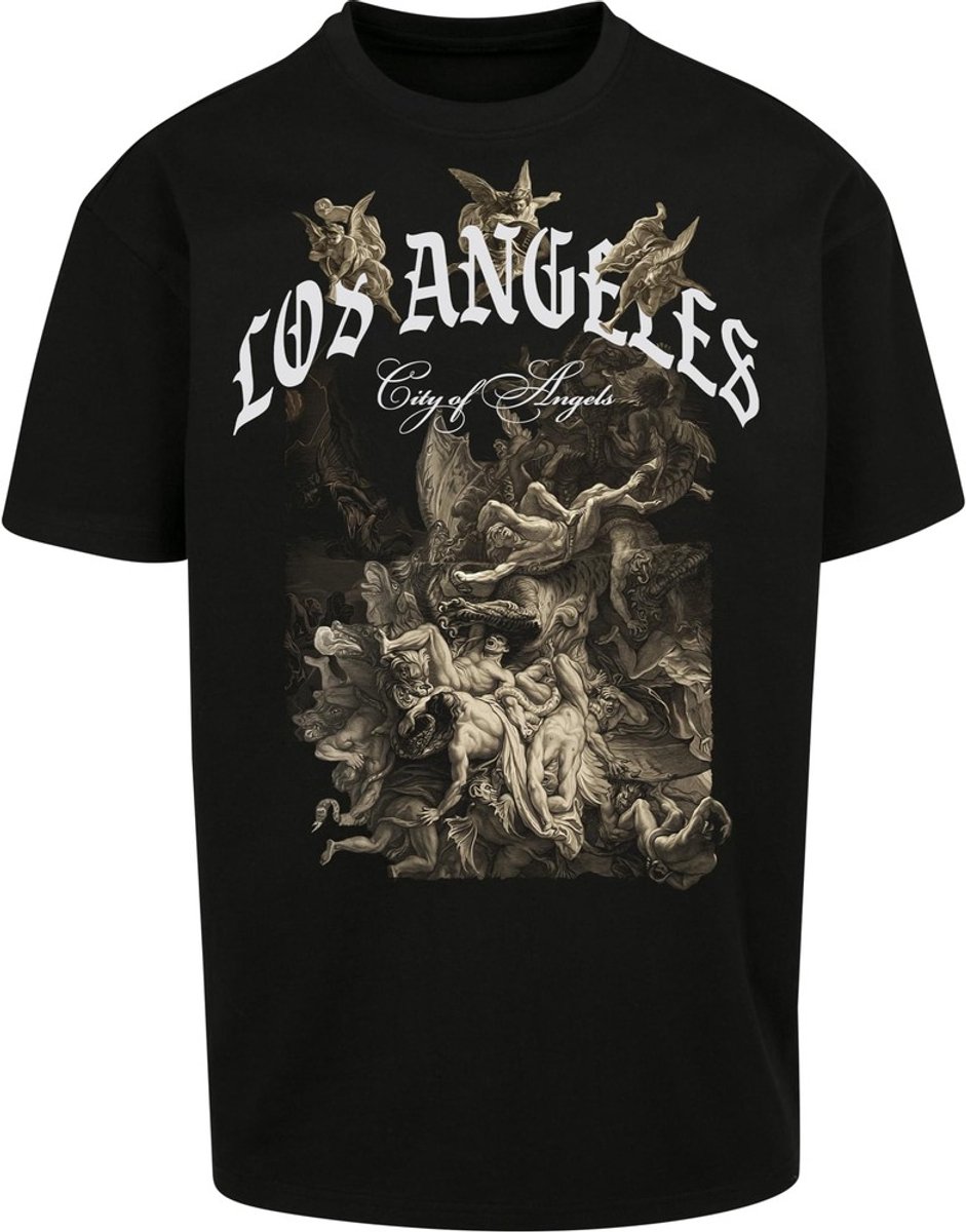 Mister Tee City of Angels Oversize Heren T-shirt XS Zwart