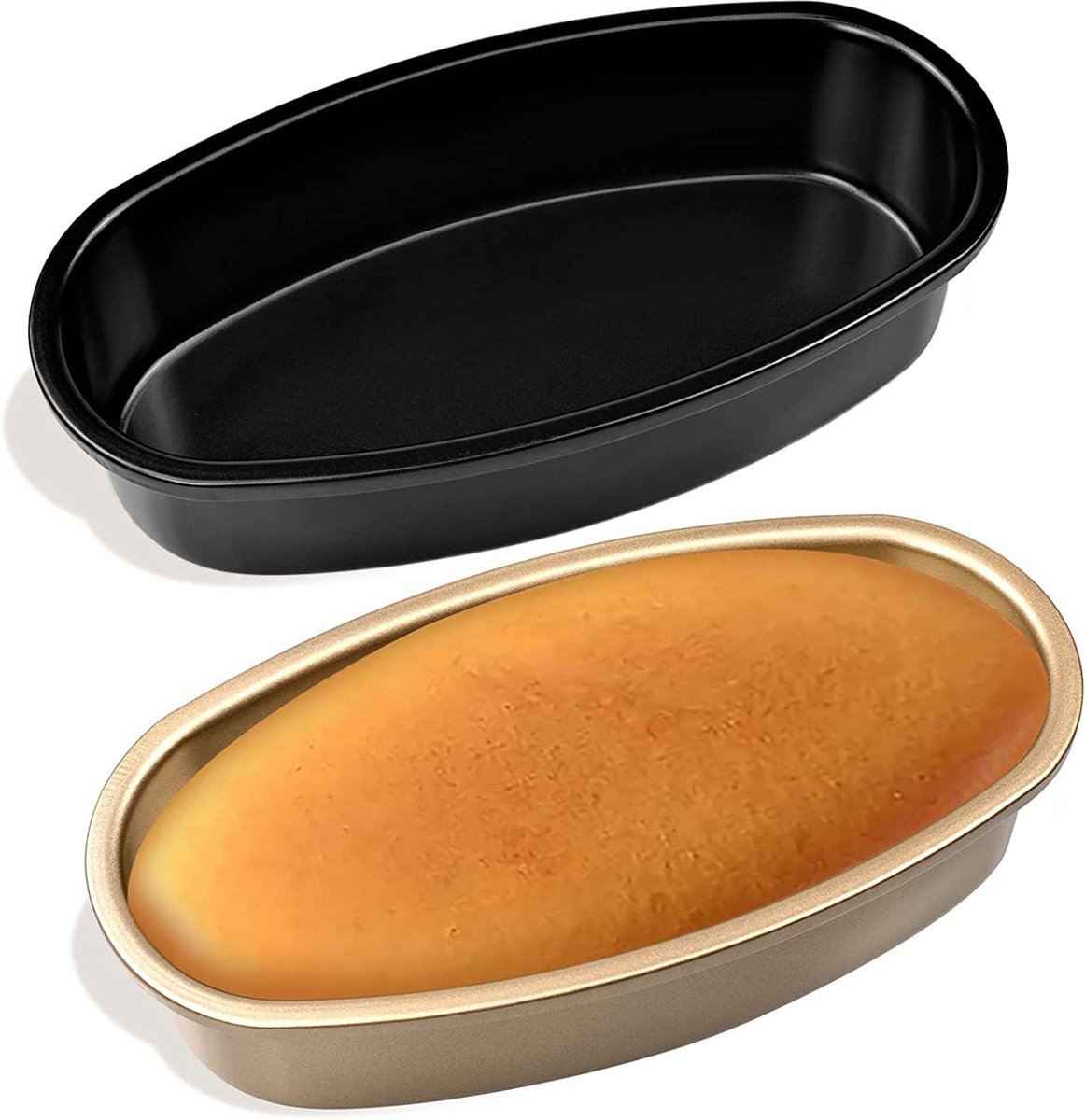 Ovale cheesecakevorm - duurzaam aluminium - set van 2 - 23 x 12 x 5 cm