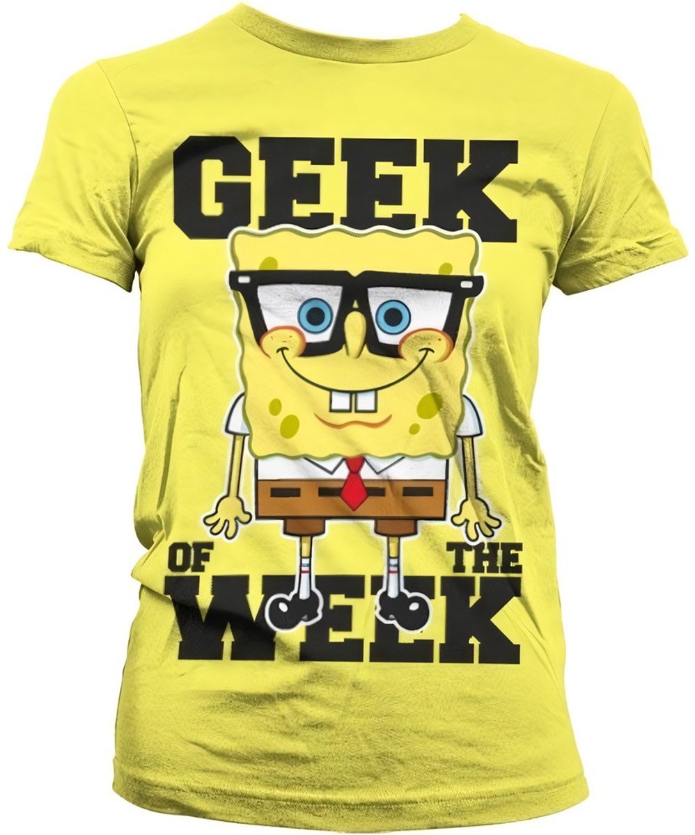 SpongeBob SquarePants Geek Of The Week Girly T-shirt voor dames, geel