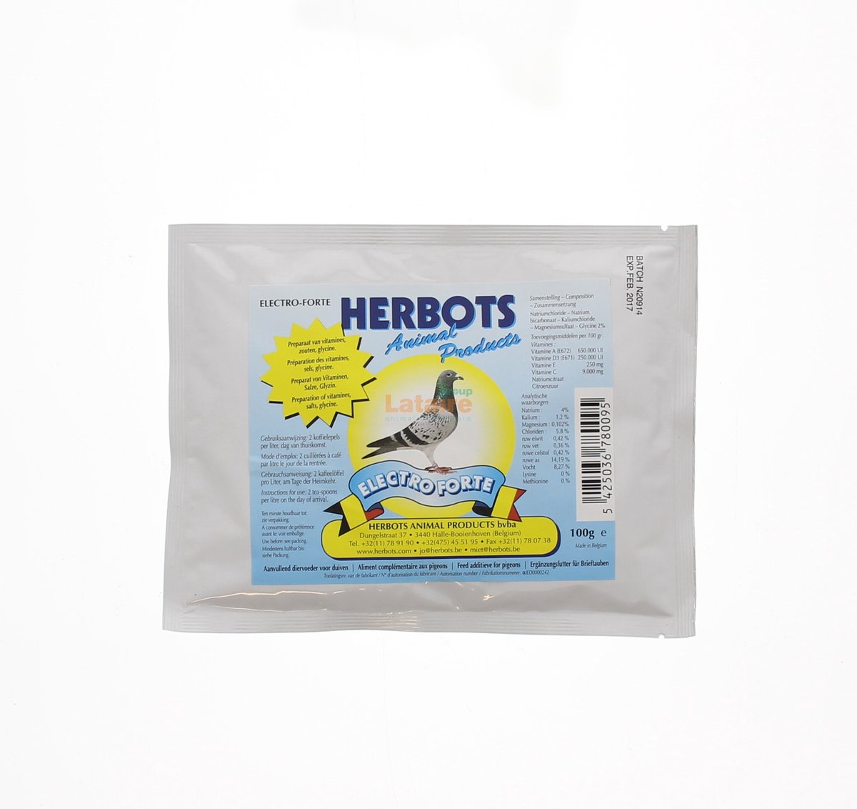 Herbots Electro Forte 100g - voor postduiven