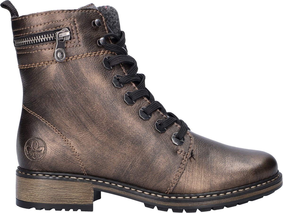 Rieker dames veterboot - Brons - Maat 40