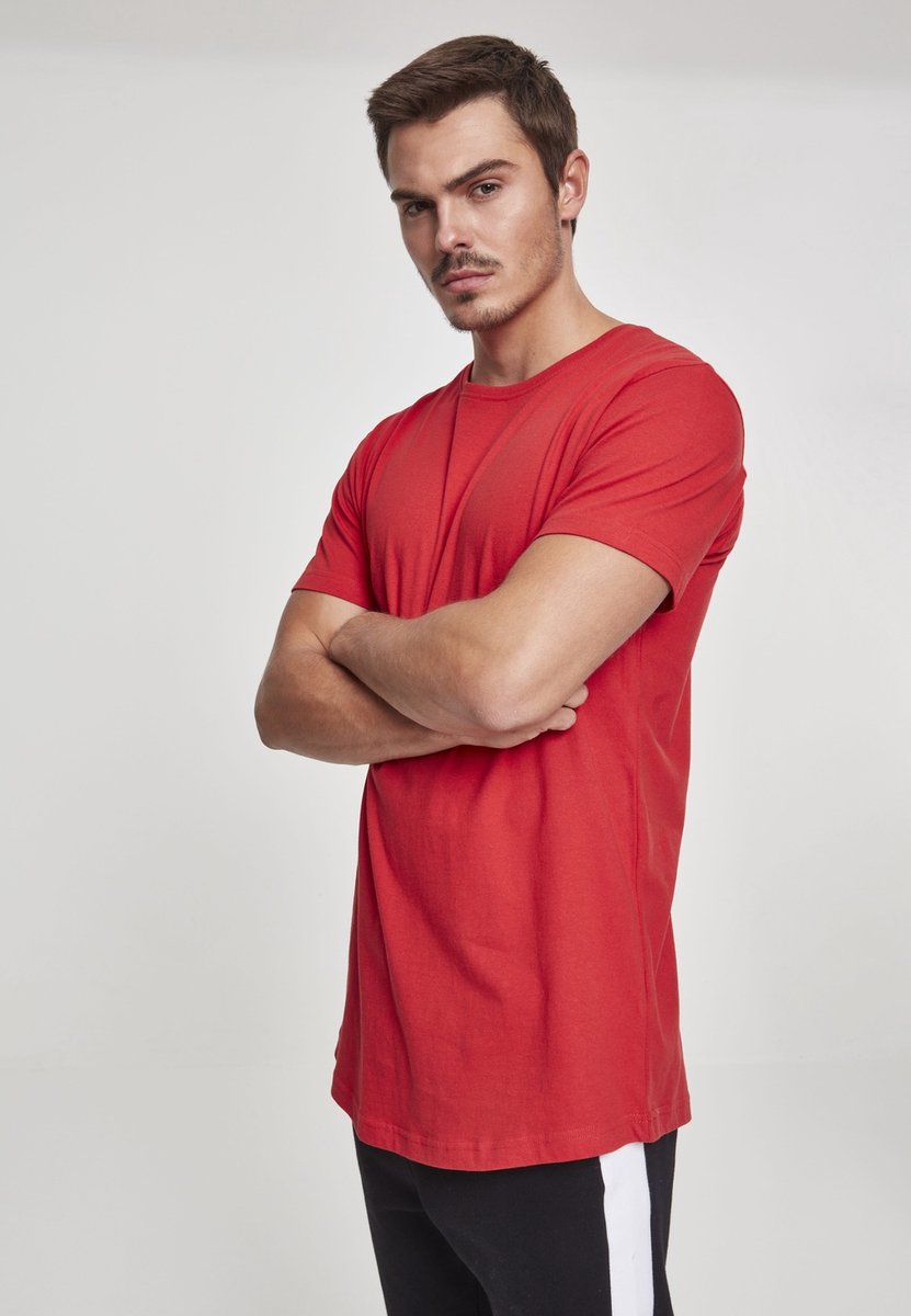 Urban Classics Shaped Long Heren Tshirt M Rood