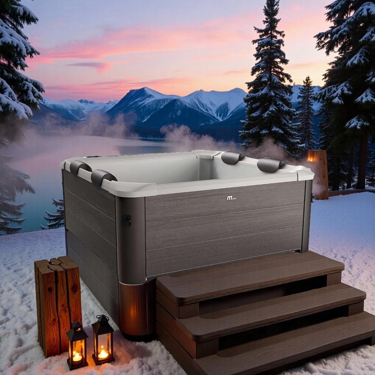 Luxe Spa Yesdealsca 6-Persoons Opblaasbare Jacuzzi - 120 - afbeelding 2