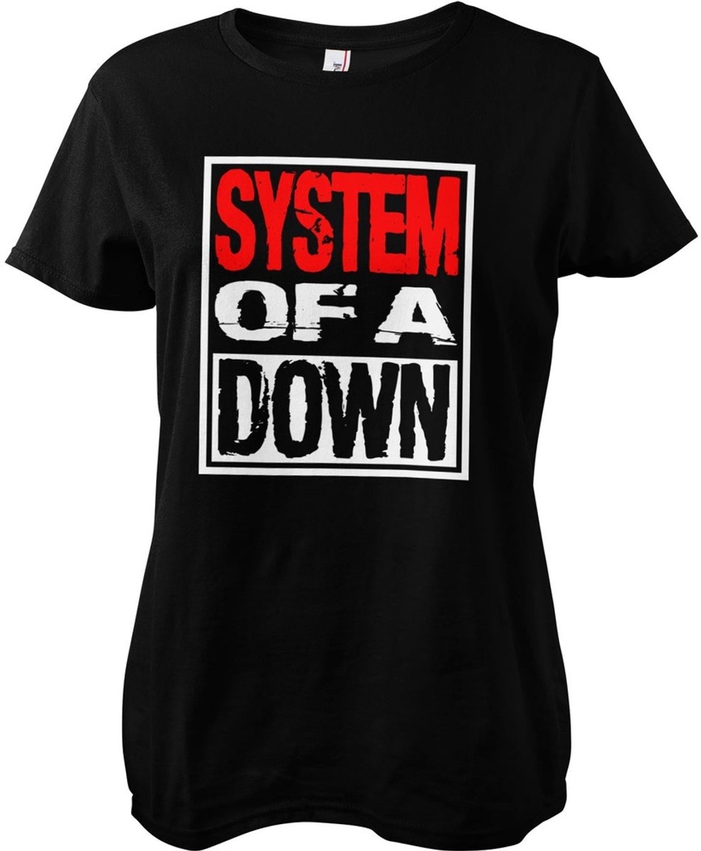 System Of A Down Damen Logo Girly Tee WMX-5-SOAD006-H92-3 Black-M
