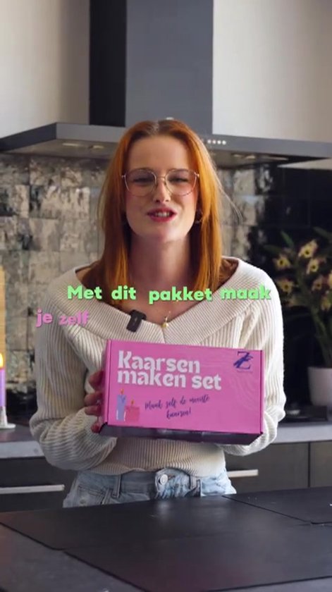 ZoeZo Kaarsen Maken Set - Inclusief 240 gram sojawas en smeltplan - Zelf kaarsen maken - Kaarsenlont - Soy wax - Hobbypakket