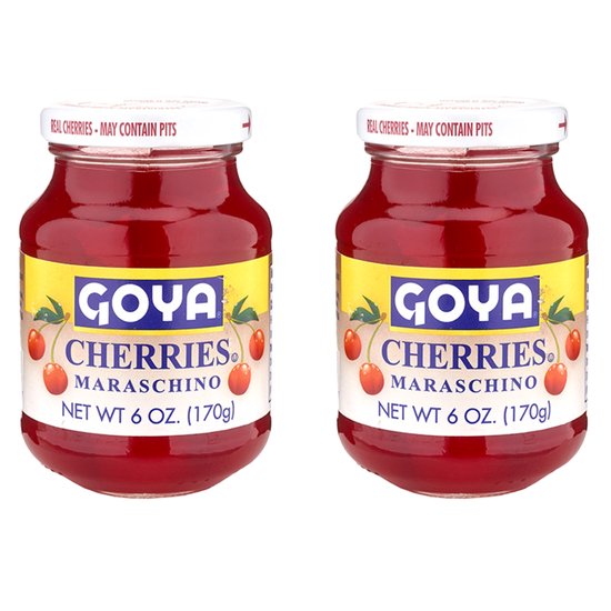 Goya Maraschino Cherries - zoete kersen in siroop voor cocktails en desserts - 2x170g