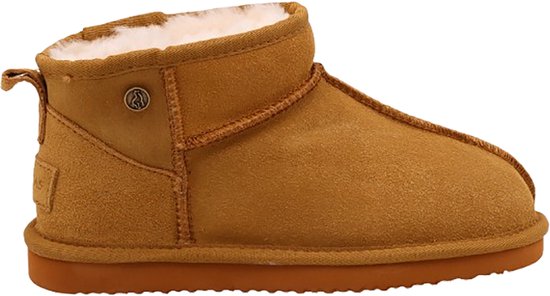 Chaussures Alpacas - Femme - Bottes courtes à coutures robustes - Doublure en laine de mouton - Châtaigne - 35