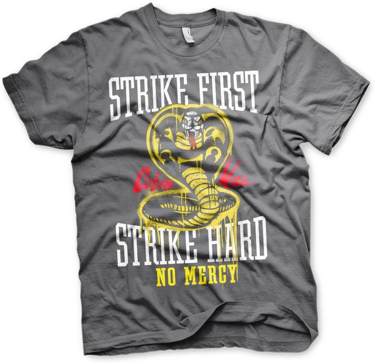 Cobra Kai Strike First Strike Hard No Mercy T-shirt SP-1-CK001-H41-4