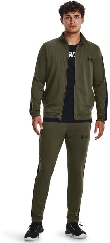 Under Armour UA Rival Knit Track Suit Heren Trainingspak - Groen - Zwart