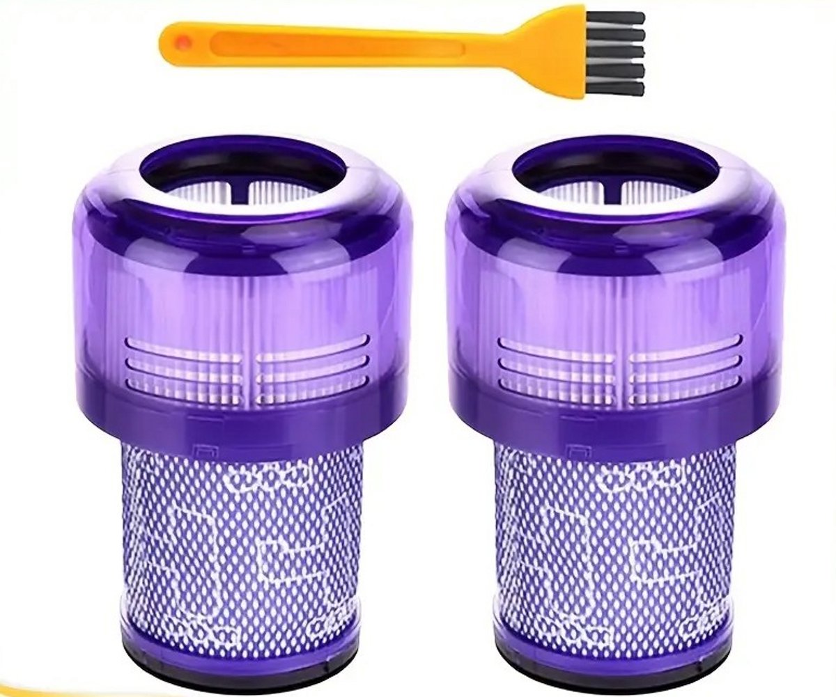 17 Parts – 2-Pack HEPA Motorfilters 970013-02 – Geschikt voor Dyson V11 & V15 Steelstofzuigers – Compatibel met SV14, SV17, SV22 – Wasbare Vervangende Filters – Voor Absolute, Pro, Total Clean, Torque Drive, Animal & Parquet