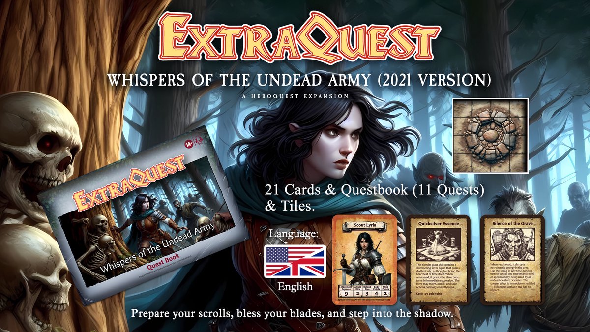 ExtraQuest Whispers of the Undead Army Expansion **ENGLISH ONLY** (Heroquest 2021 Edition)