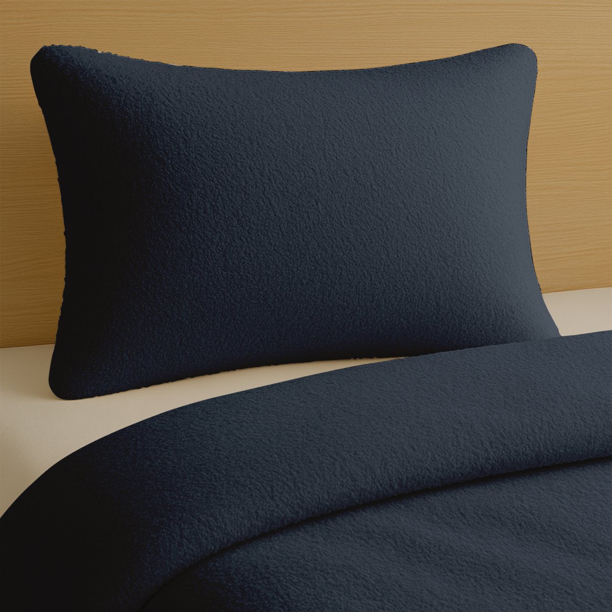 Zydante Dekbedovertrek Set 200x220 cm - Teddy - met 2 Kussenslopen - Blauw