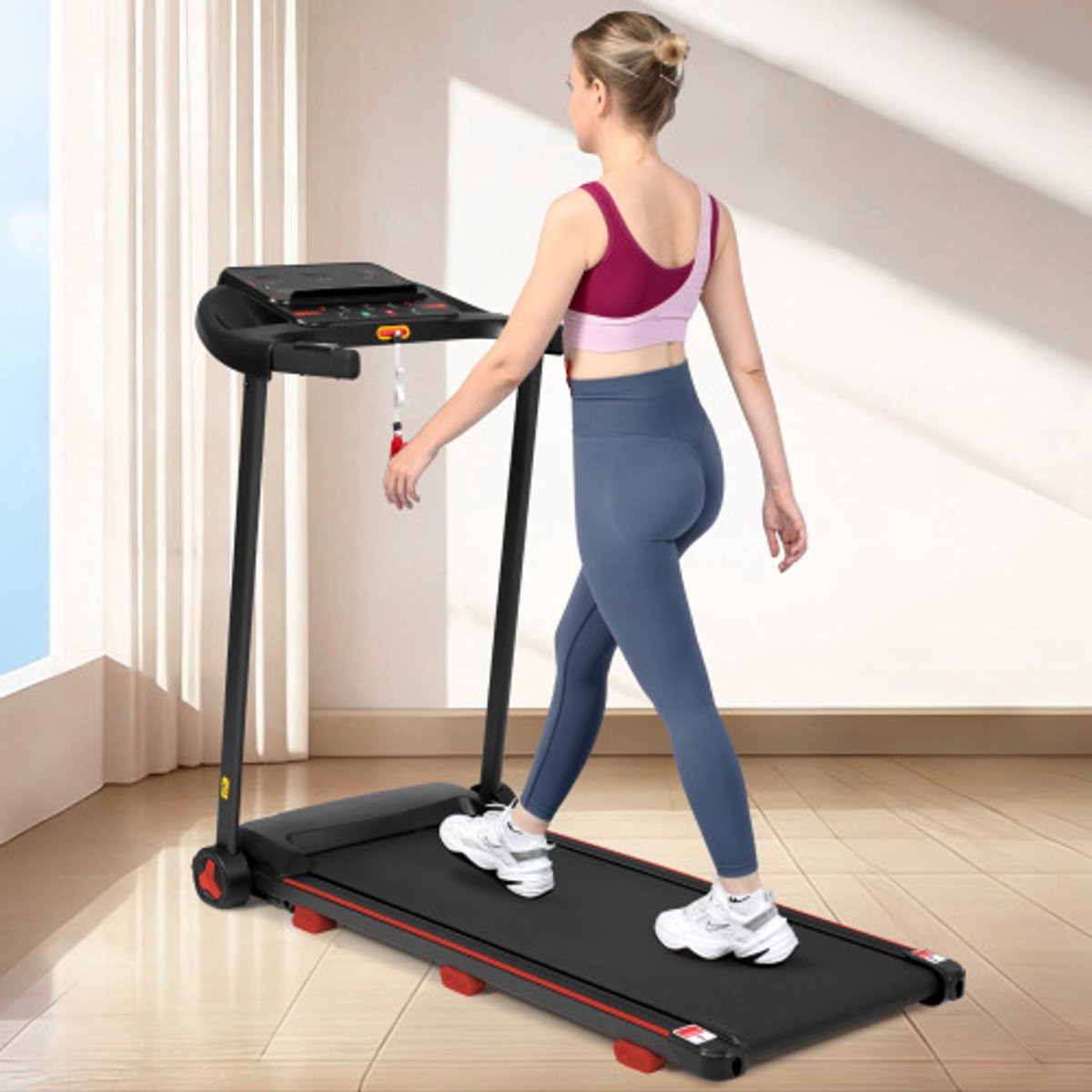 Air Runner Niet-gemotoriseerde, niet-aangedreven aluminium loopband met gebogen