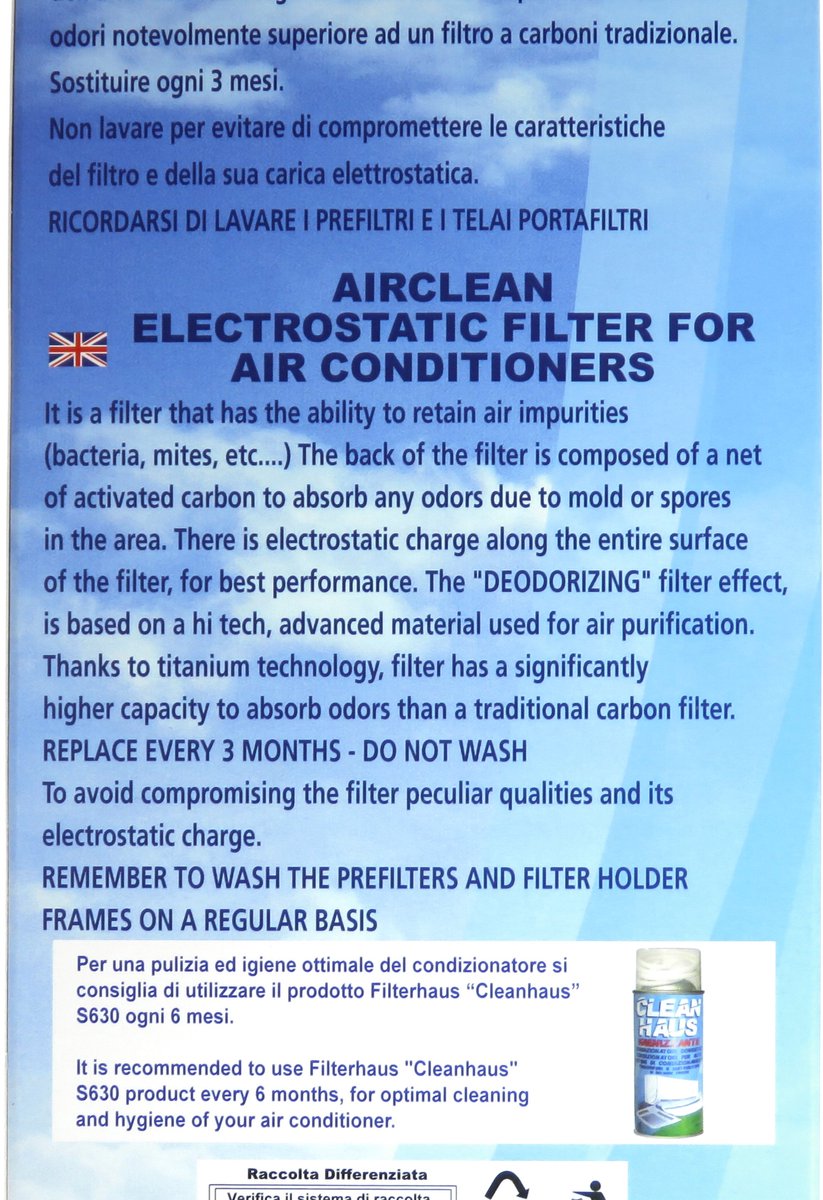 FILTERHAUS universele elektrostatische airco filter - 29,5 x 10 cm - 5 mm - Geschikt voor Mitsubishi en Daikin modellen - Antibacteriël - Mobiel en Split Unit Luchtreiniger – foto 4