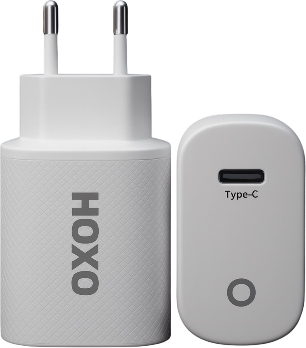 USB C Adapter - USB C Oplader 25W - Snellader - LED-indicator - Antislip structuur - GaN Adapter - Compact