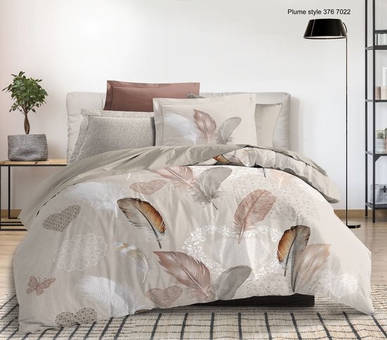 Housse de couette 100 % Katoen Premium - 240 x 220 cm (Twin) - Style Plume