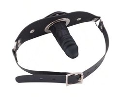 Gag Ball penis - Seks speeltje - Gag Bal mond strap masker bdsm fetish sm - zwart