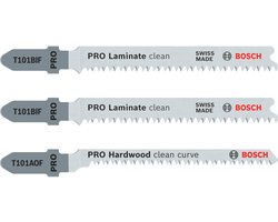 Bosch - 3-delige decoupeerzaagbladenset T 101 BIF; T 101 AOF
